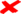 stylised red X